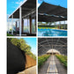 Black mesh 30m shade sail with textile finish and neat seams