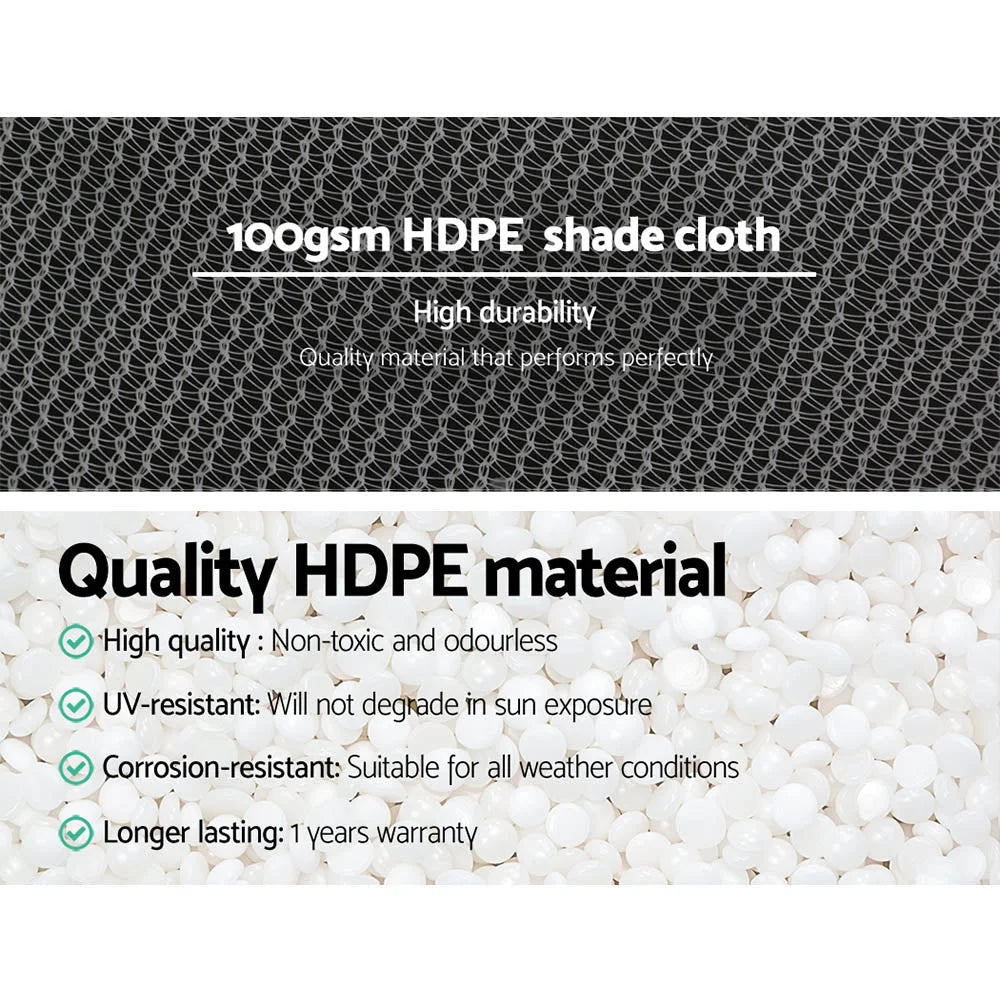 Shade Cloth 50% 1.83×30m White Mesh Outdoor - Instahut