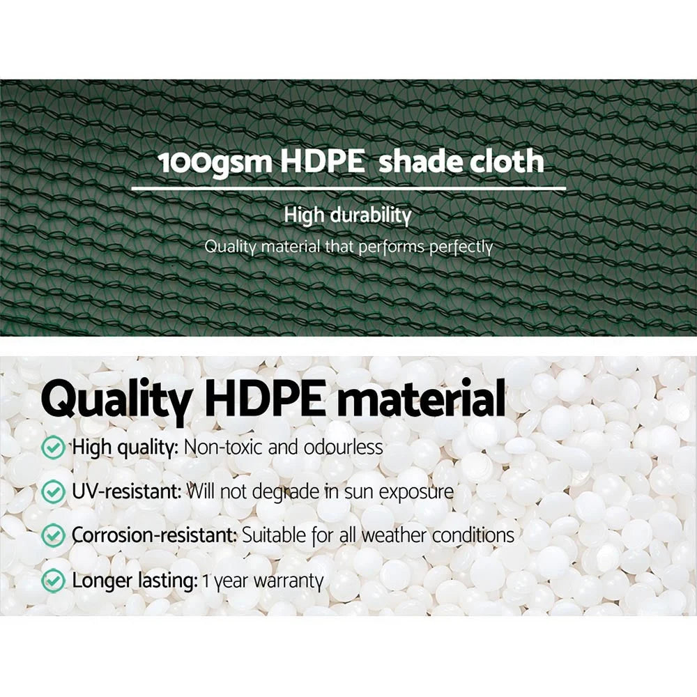 Shade Cloth 50% 3.66×20m Green Mesh Outdoor - Instahut