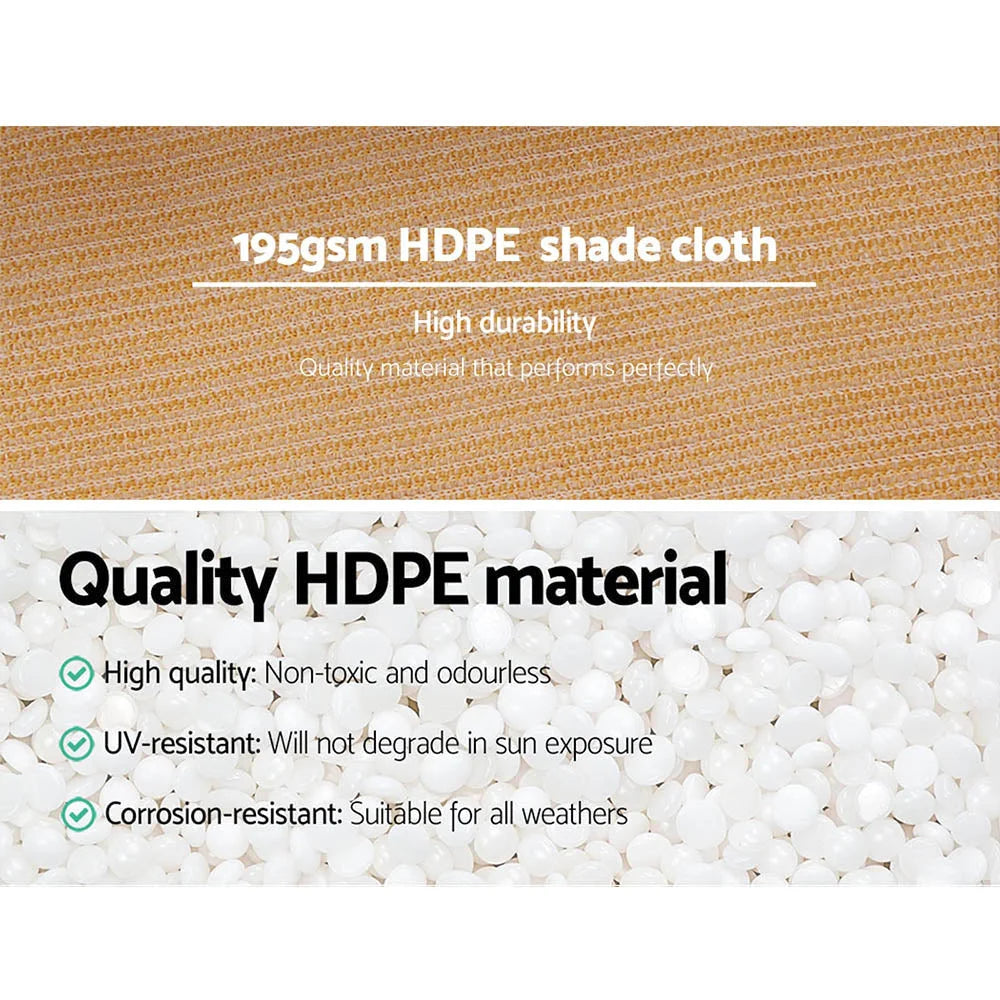 Shade Cloth Sun Sail Roll 90% UV Outdoor Mesh - 3.66x20m