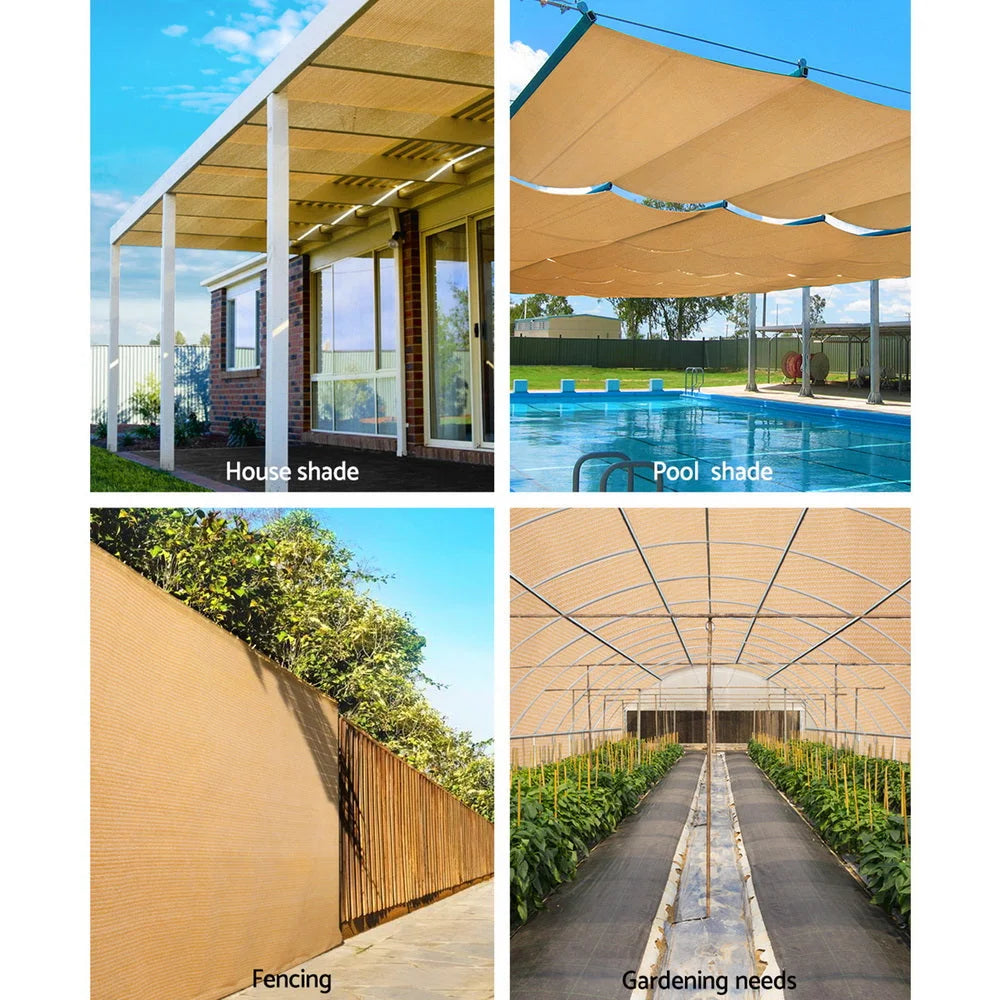 Shade Cloth Sun Sail Roll 90% UV Outdoor Mesh - 3.66x20m