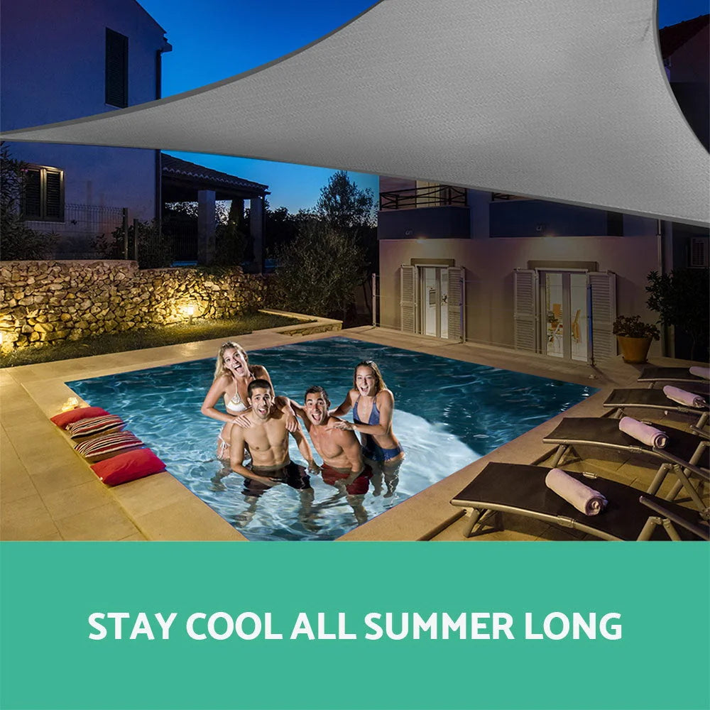 Shade Sail 5×5×5m 280gsm Outdoor - Instahut