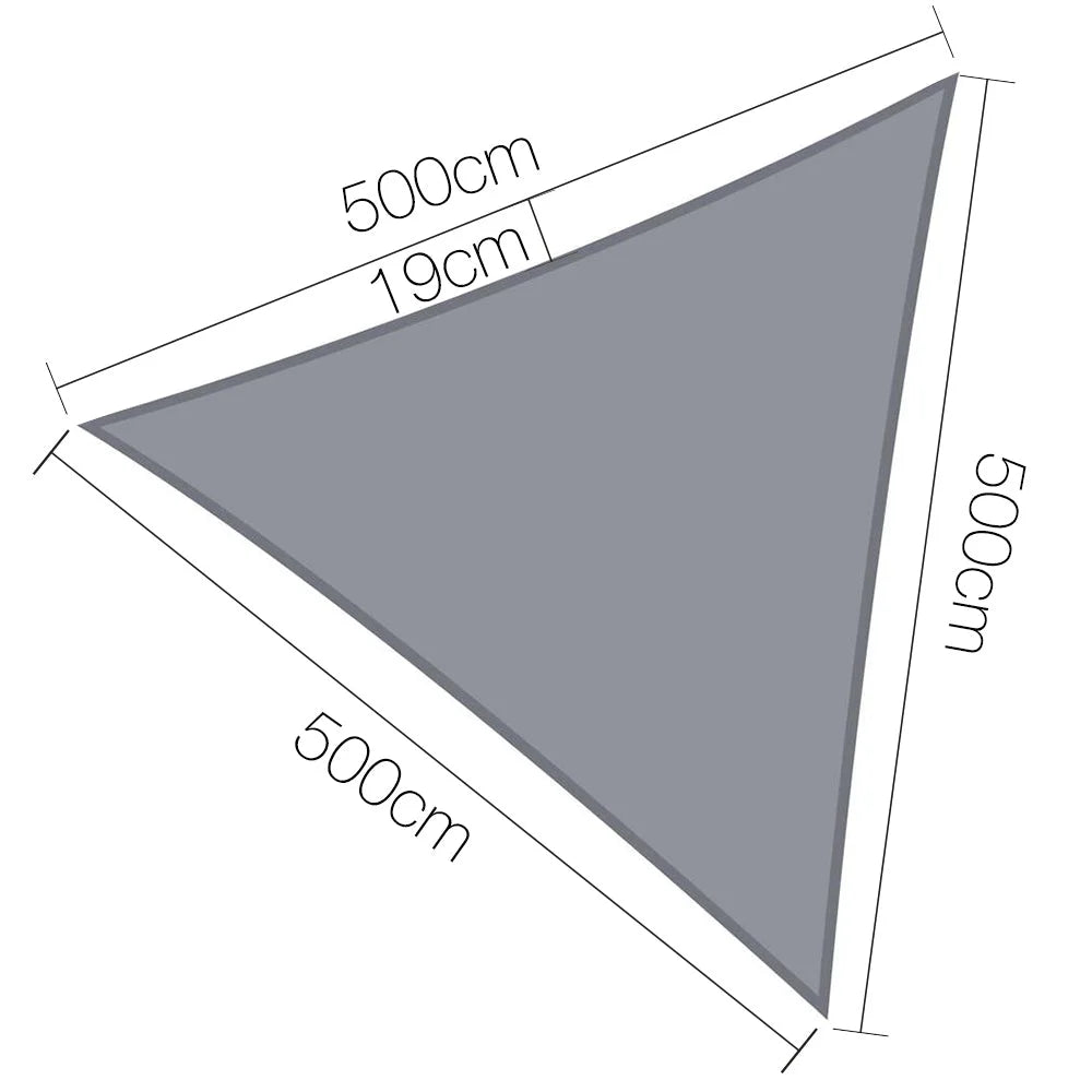 Shade Sail 5×5×5m 280gsm Outdoor - Instahut