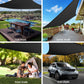 Shade sail in black 8m with practical fittings