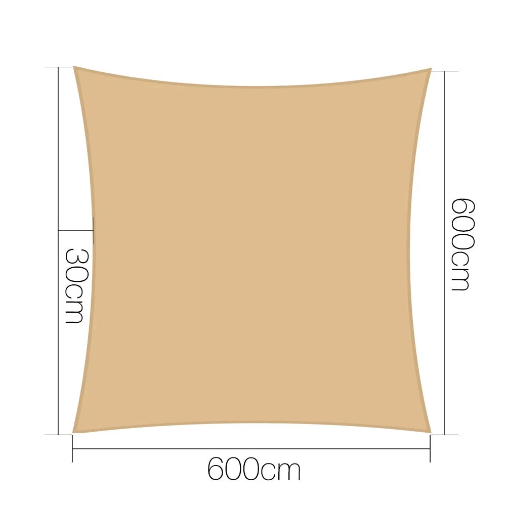 Shade Sail Canopy Square 6×6m 280gsm - Instahut