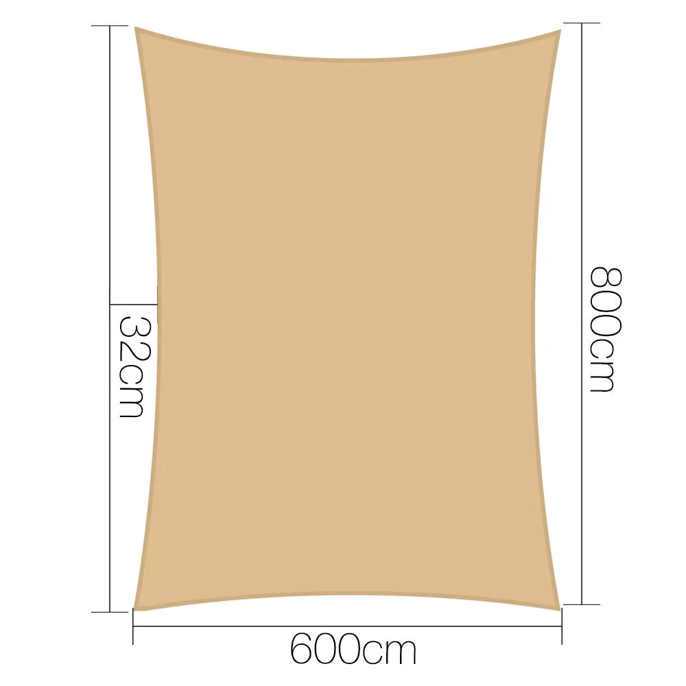 Shade Sail Canopy Square 6 8m 280gsm instahut 359