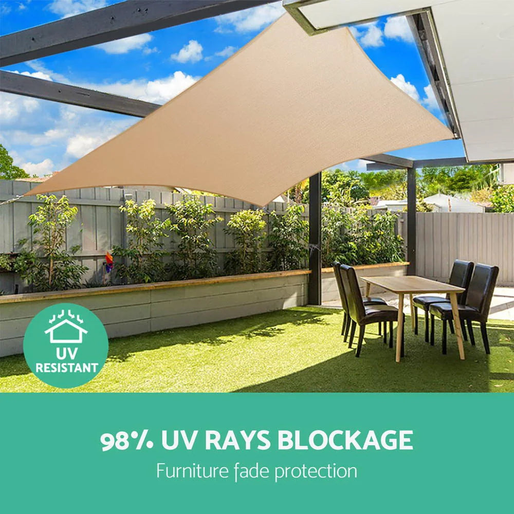 Shade Sail Canopy Square 6 8m 280gsm instahut 452