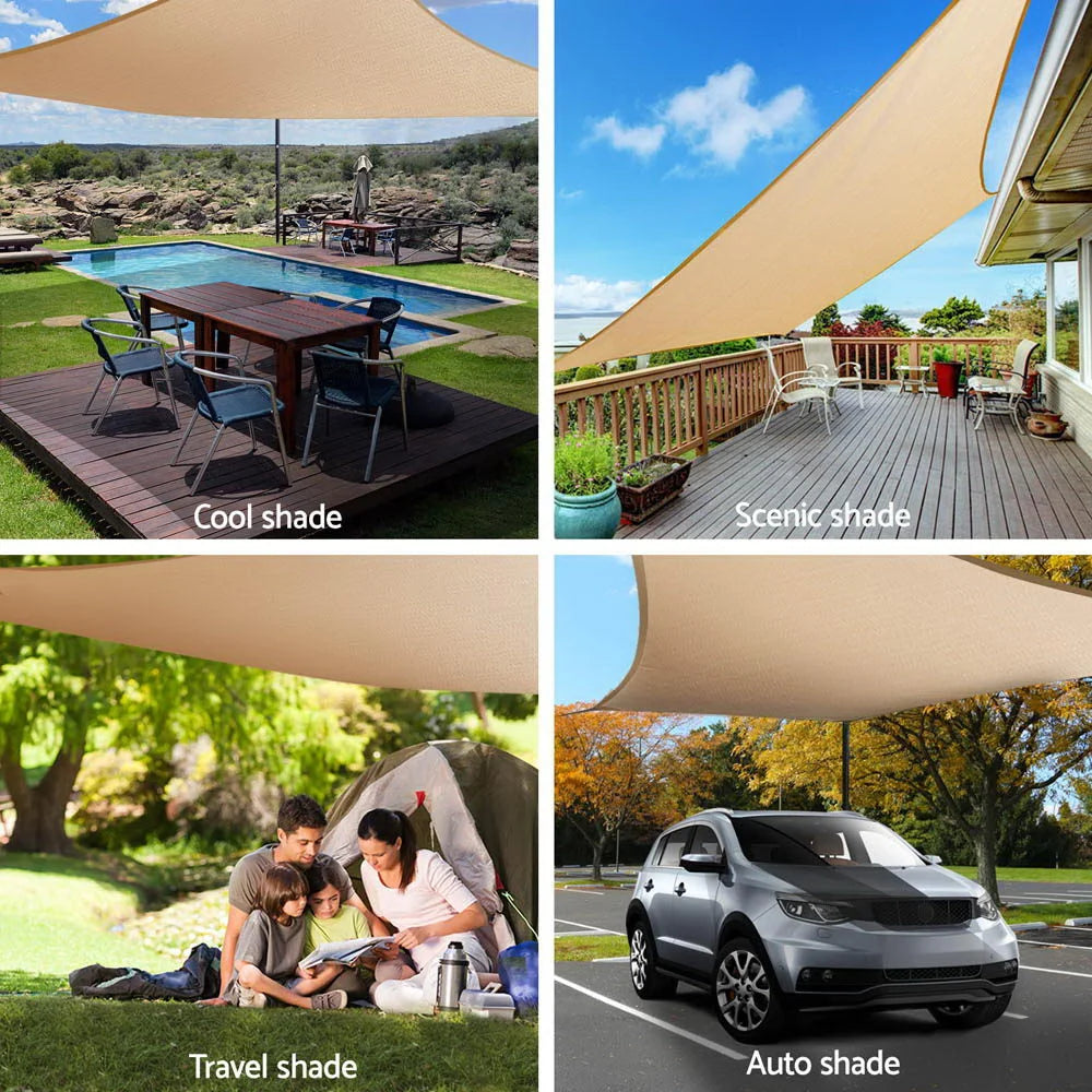 Shade Sail Canopy Square 6 8m 280gsm instahut 718