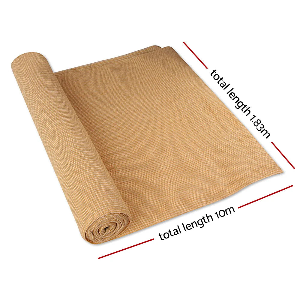 Shade Sail Cloth 1.83 x 10m - Beige - Instahut