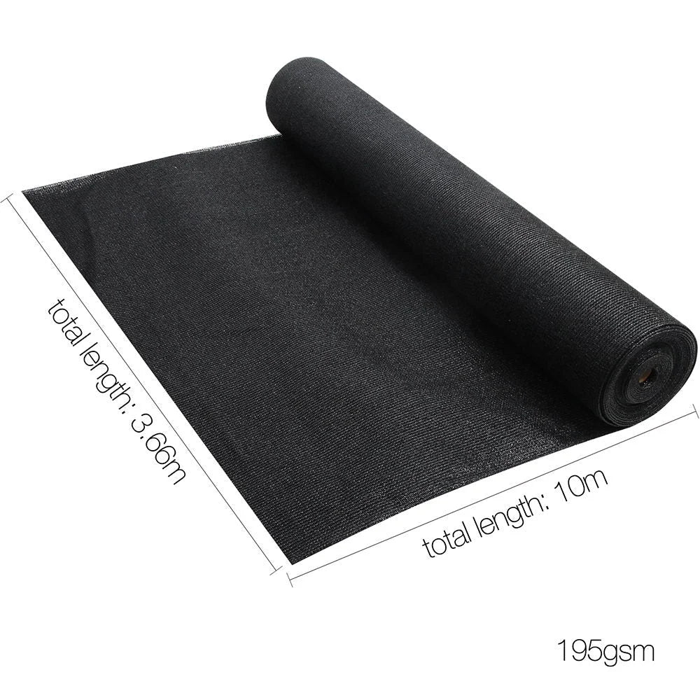 Shade Sail Cloth 3.66x10m Black - Shading