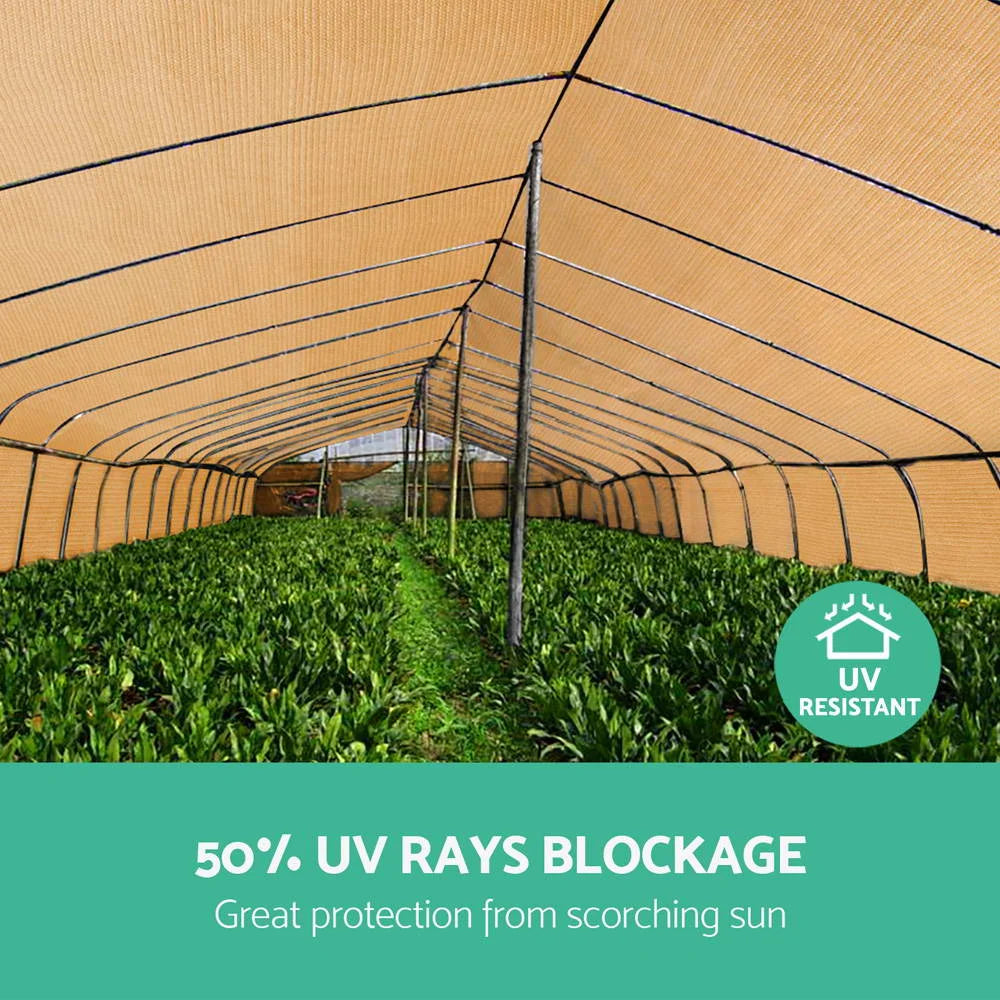 Shade Sail Cloth 3.66x20m Beige - Instahut