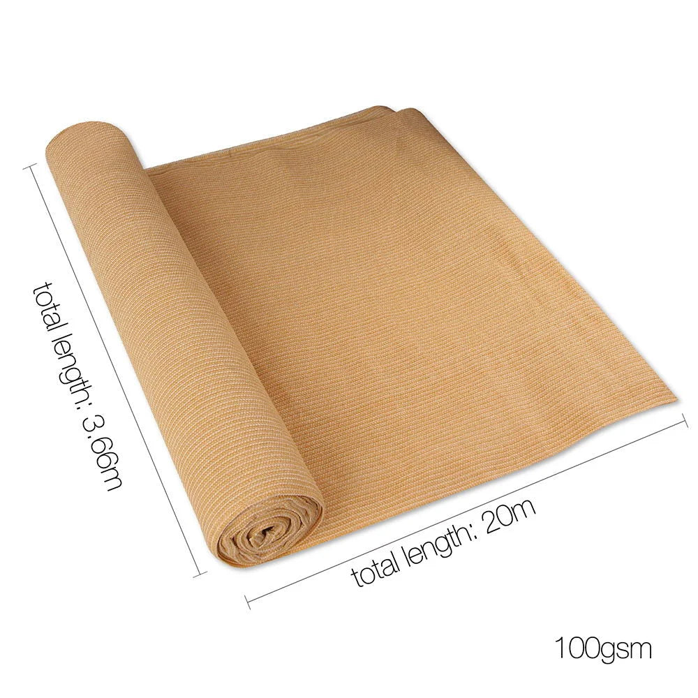 Shade Sail Cloth 3.66x20m Beige - Instahut