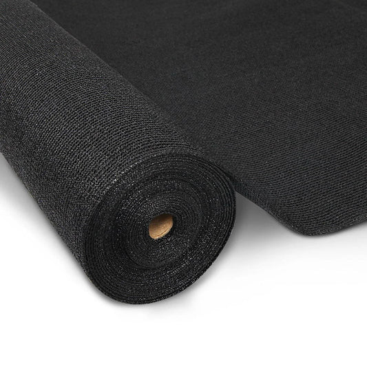 Shade Sail Cloth 3.66x20m Black - Instahut