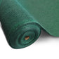 Green 66x30m shade sail with fabric texture and stitched trim