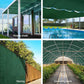 Green 66x30m 30m shade sail cloth with front fabric panel and stitched edging