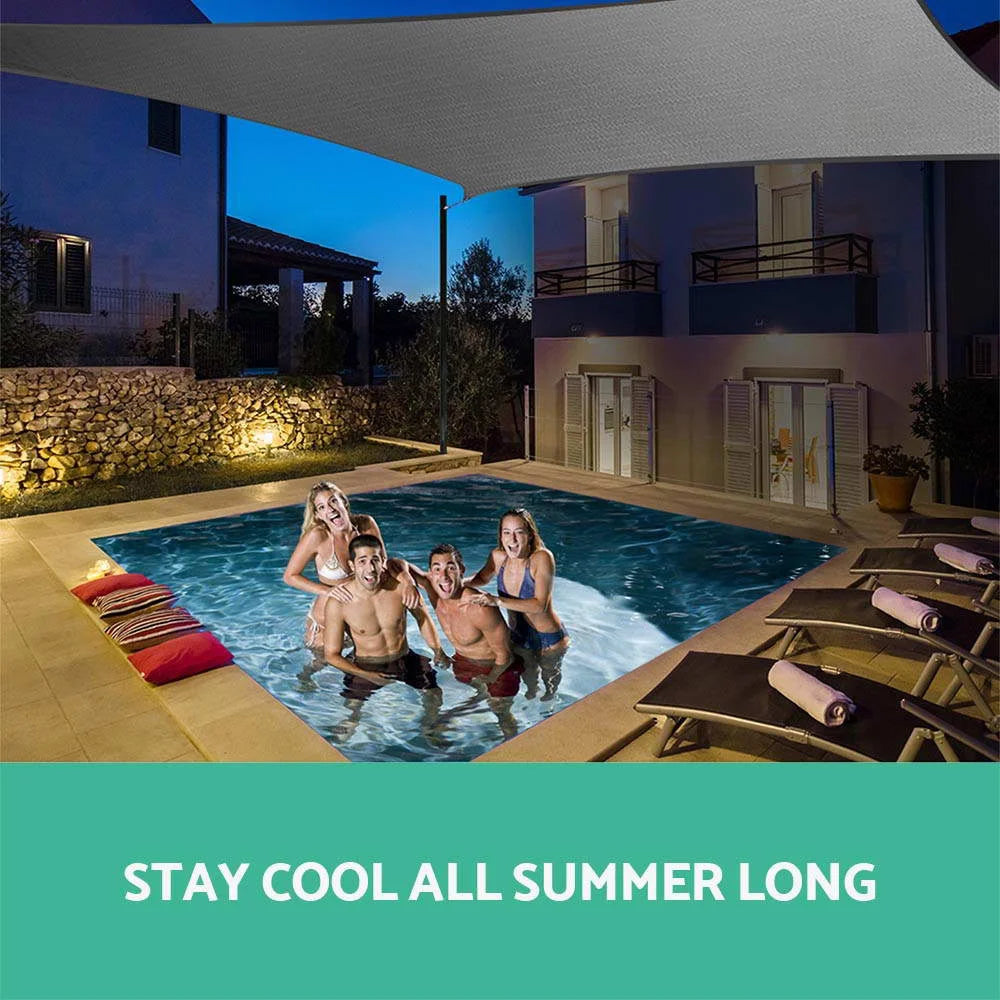 Shade Sail Cloth Rectangle 4×6m 280gsm Outdoor Canopy