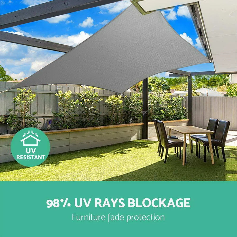 Shade Sail Cloth Rectangle 4×6m 280gsm Outdoor Canopy