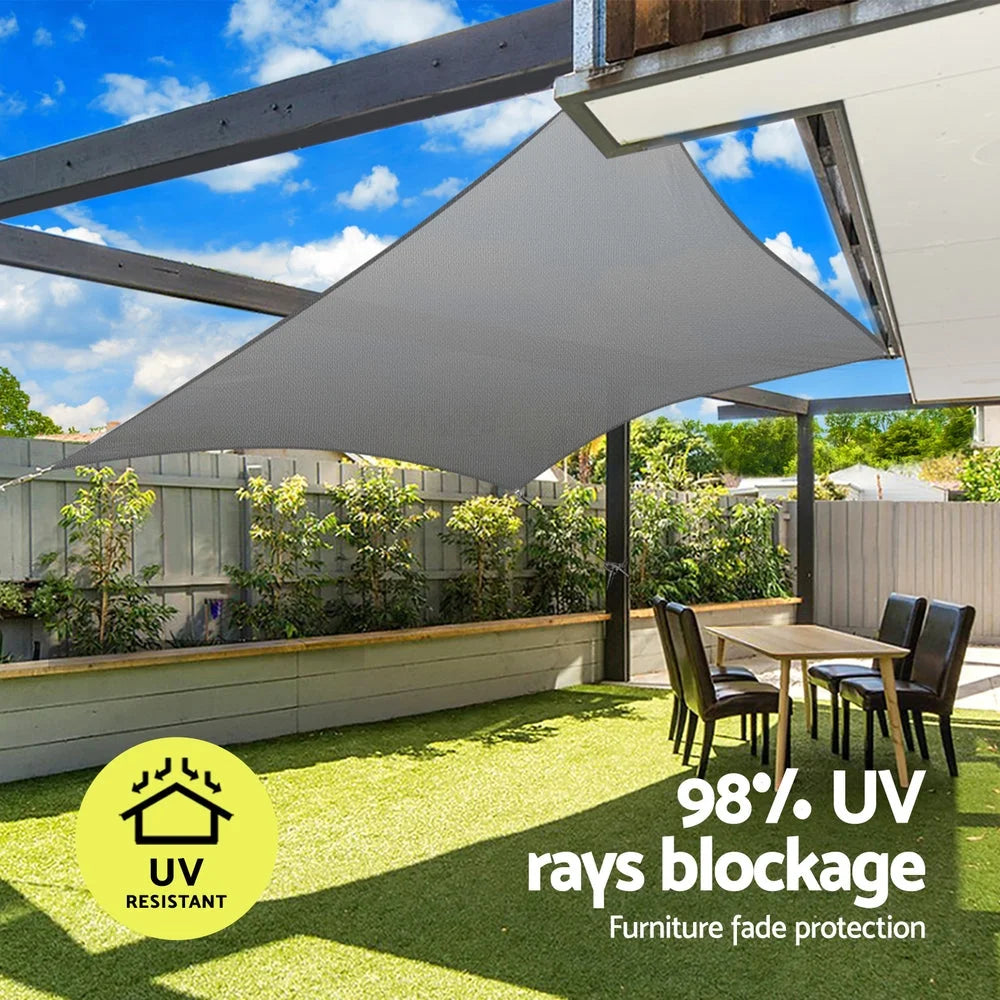 Shade Sail Cloth Rectangle Canopy 280GSM - 3x4M - Home &