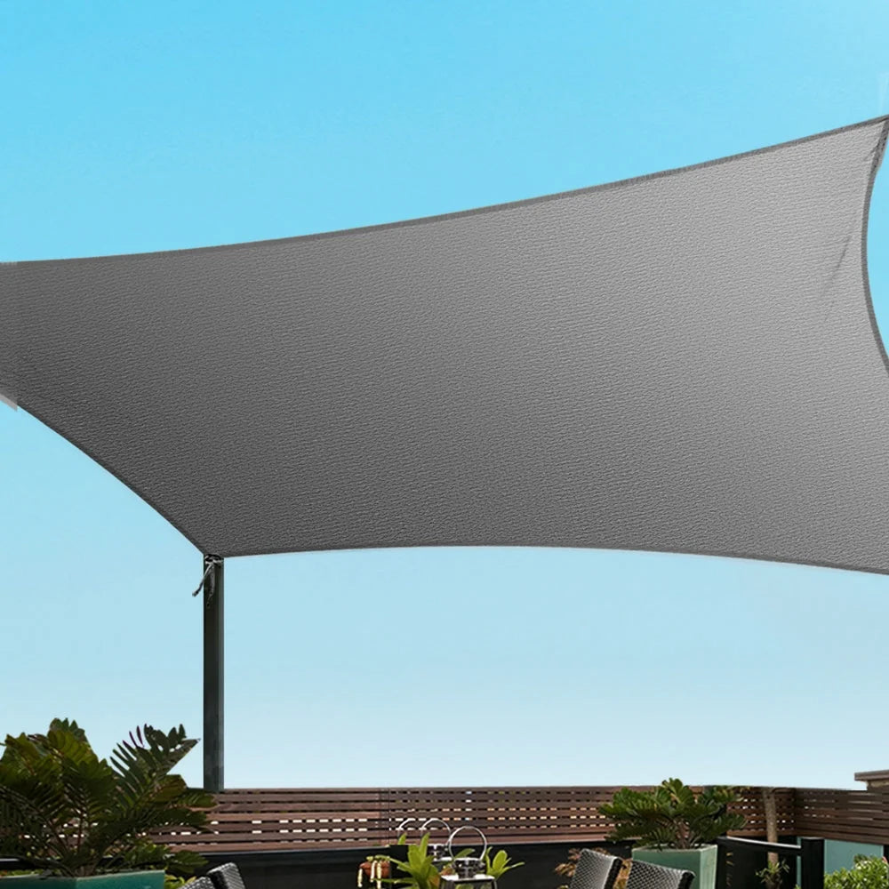 5x6m shade sail with textile finish and neat seams