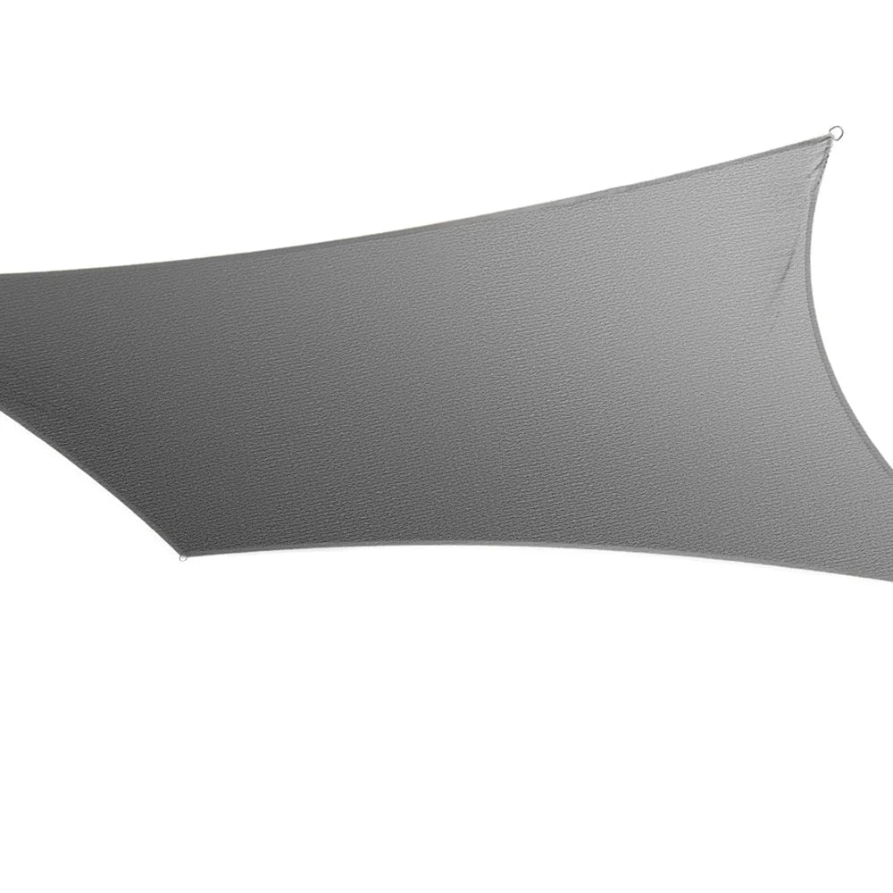 5x6m shade sail with woven surface and bound edging