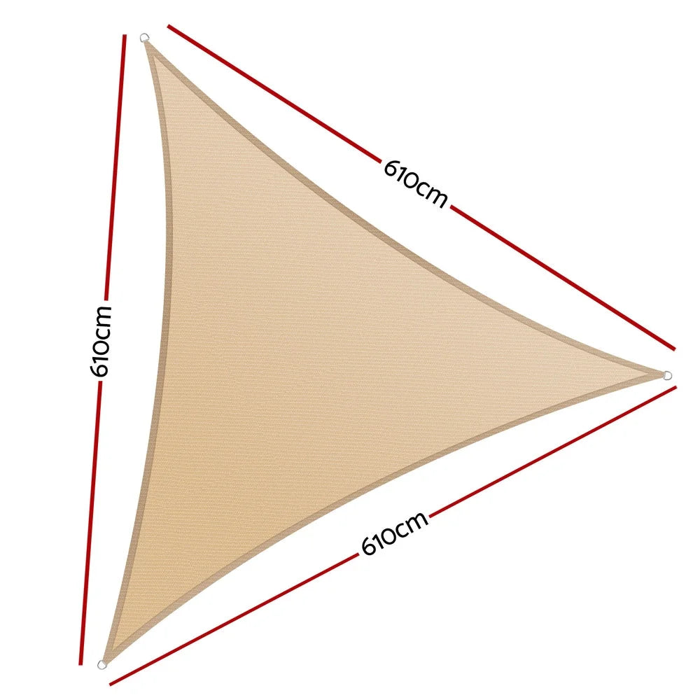 1x6 shade sail with fabric texture and stitched trim