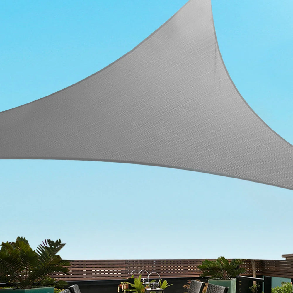Shade Sail Triangle 3x3x4.3M 280GSM 98% Grey Shade Cloth