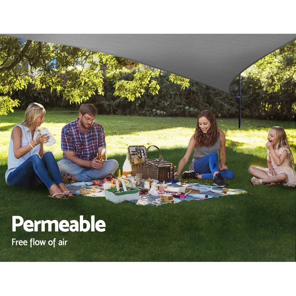 Shade Sail Triangle 3x3x4.3M 280GSM 98% Grey Shade Cloth