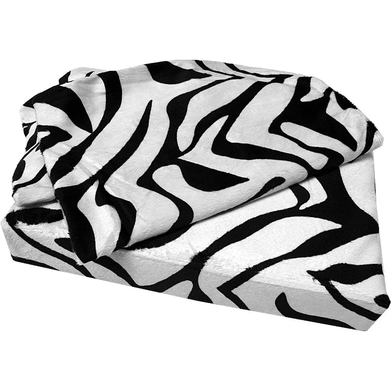 Shangri-La Printed Faux Fur Quilt Cover Set Queen - White