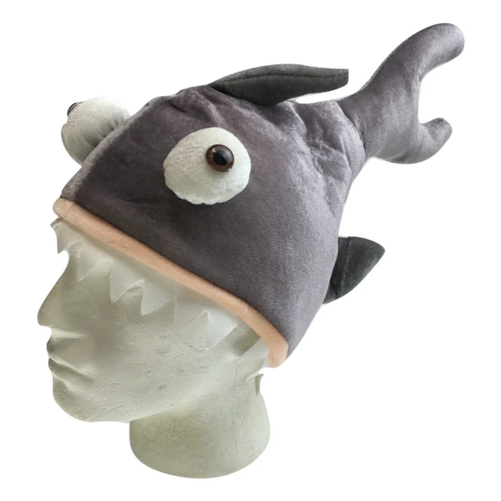 Shark hat costume with colour and construction cues
