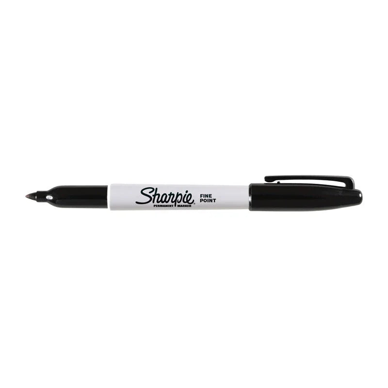 SHARPIE Permanent Marker Fine Point Black (Pack of 2 Box