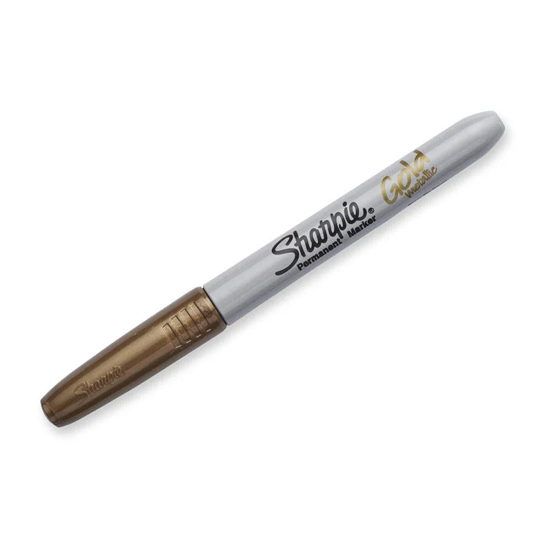SHARPIE Permanent Marker Fine Point Gold (Box of 12)