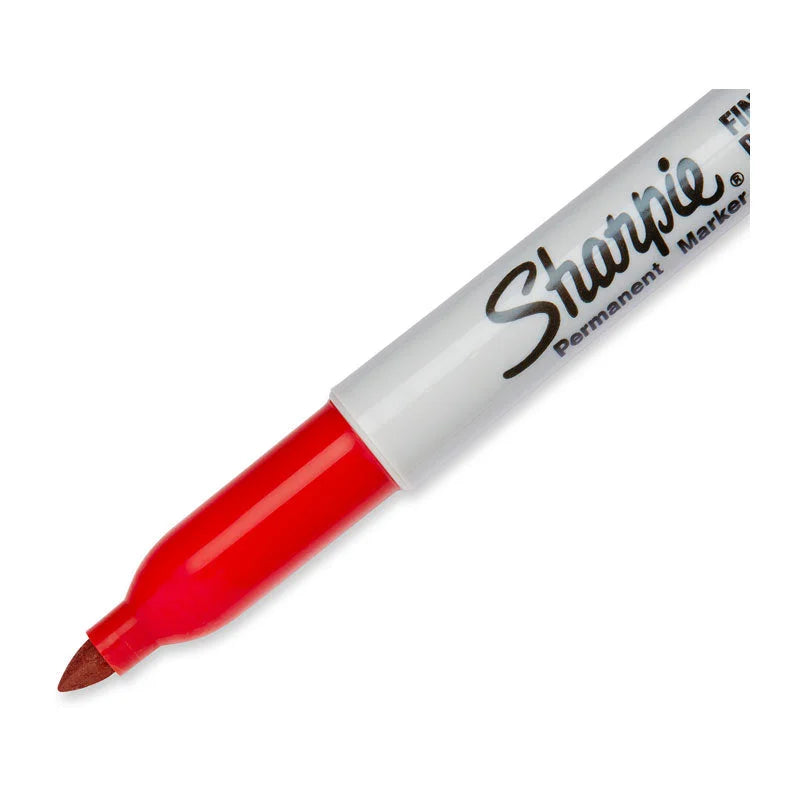 SHARPIE Permanent Marker Fine Point Red (Box of 12)