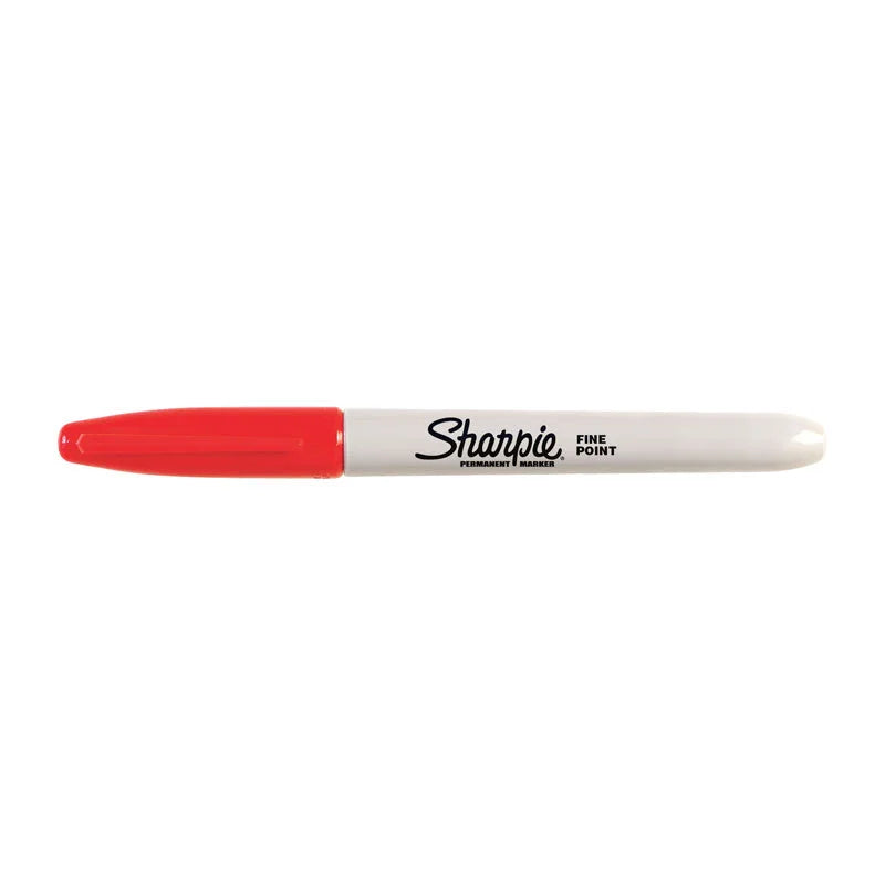 SHARPIE Permanent Marker Fine Point Red (Box of 12)
