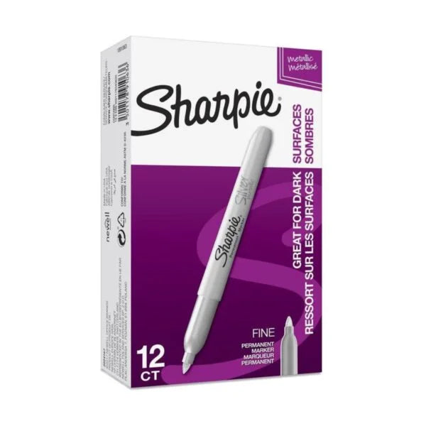 SHARPIE Permanent Marker Fine Point Silver (Box of 12) – Home My Garden