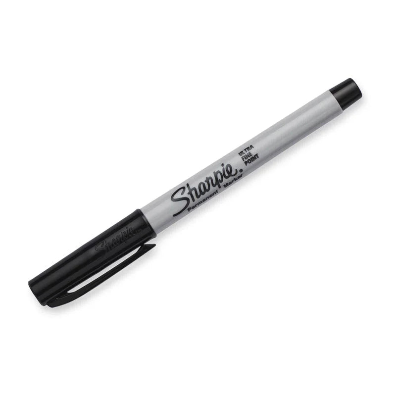 SHARPIE Permanent Marker Ultra Fine Point Black (Pack of 2