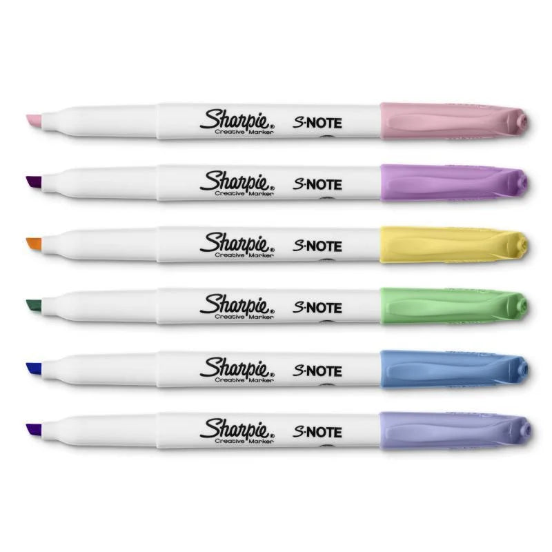 SHARPIE S-Note Pastel (Pack of 6 Box of 6)