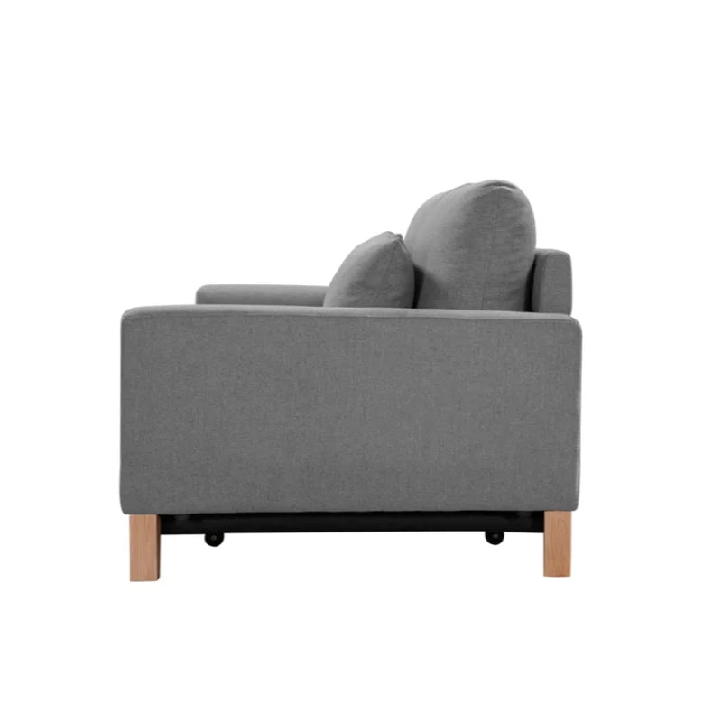 SHASA 2-Seater Pull-Out Sofa Bed - Grey Celadon - Furniture