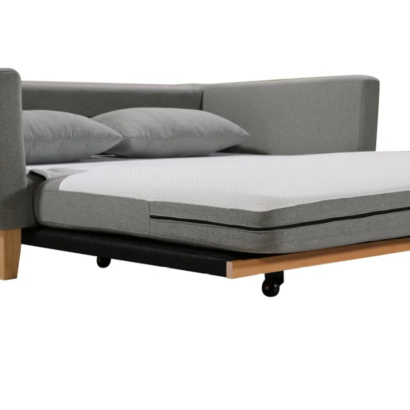 SHASA 2-Seater Pull-Out Sofa Bed - Grey Celadon - Furniture