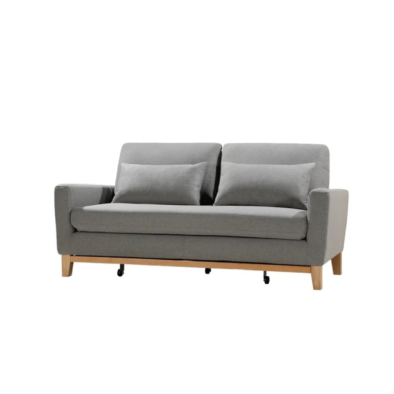 SHASA 2-Seater Pull-Out Sofa Bed - Grey Celadon - Furniture