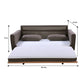 SHASA 2-Seater Pull-Out Sofa Bed - Grey Taupe - Furniture