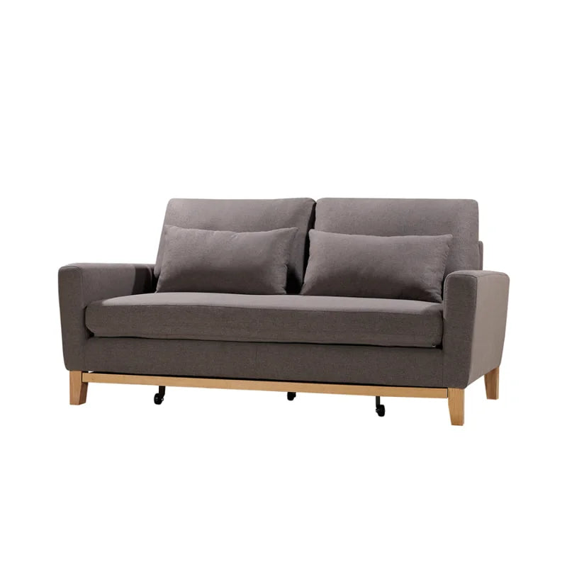 SHASA 2-Seater Pull-Out Sofa Bed - Grey Taupe - Furniture