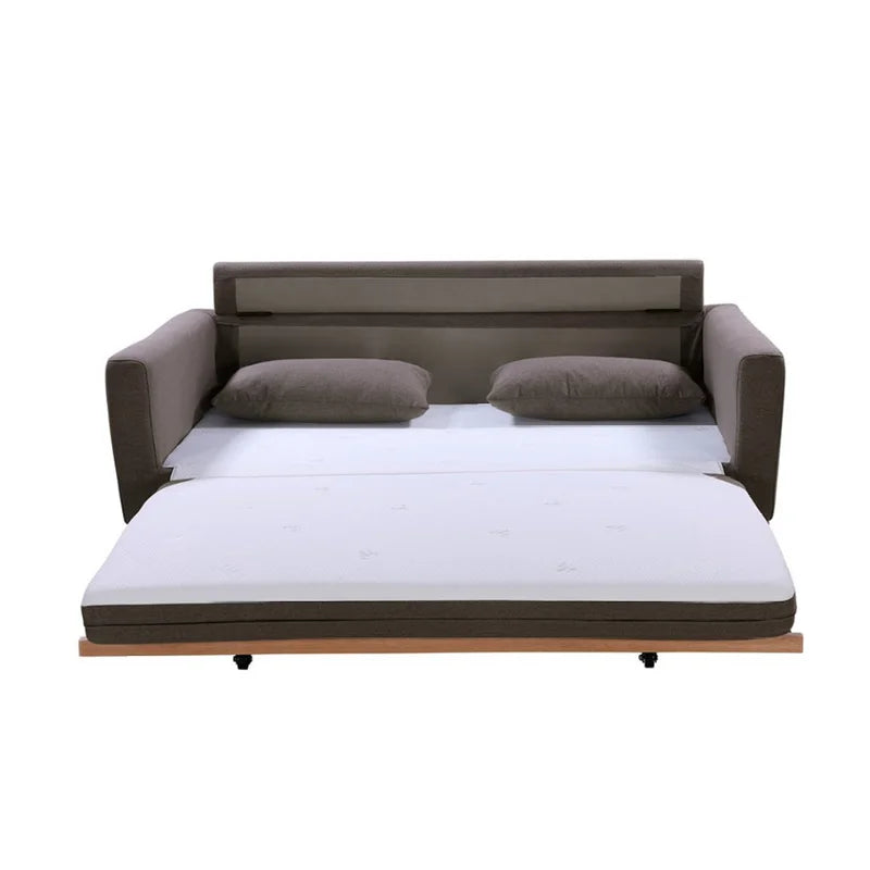 SHASA 2-Seater Pull-Out Sofa Bed - Grey Taupe - Furniture