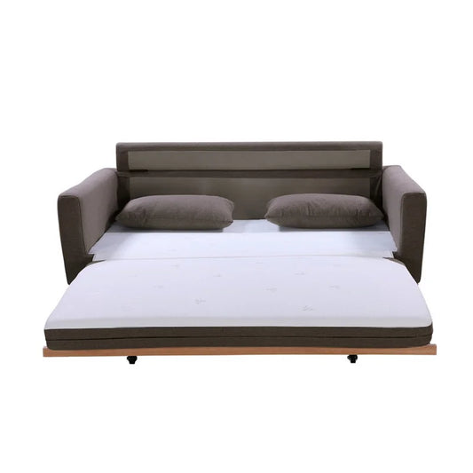 SHASA 2-Seater Pull-Out Sofa Bed - Grey Taupe - Furniture