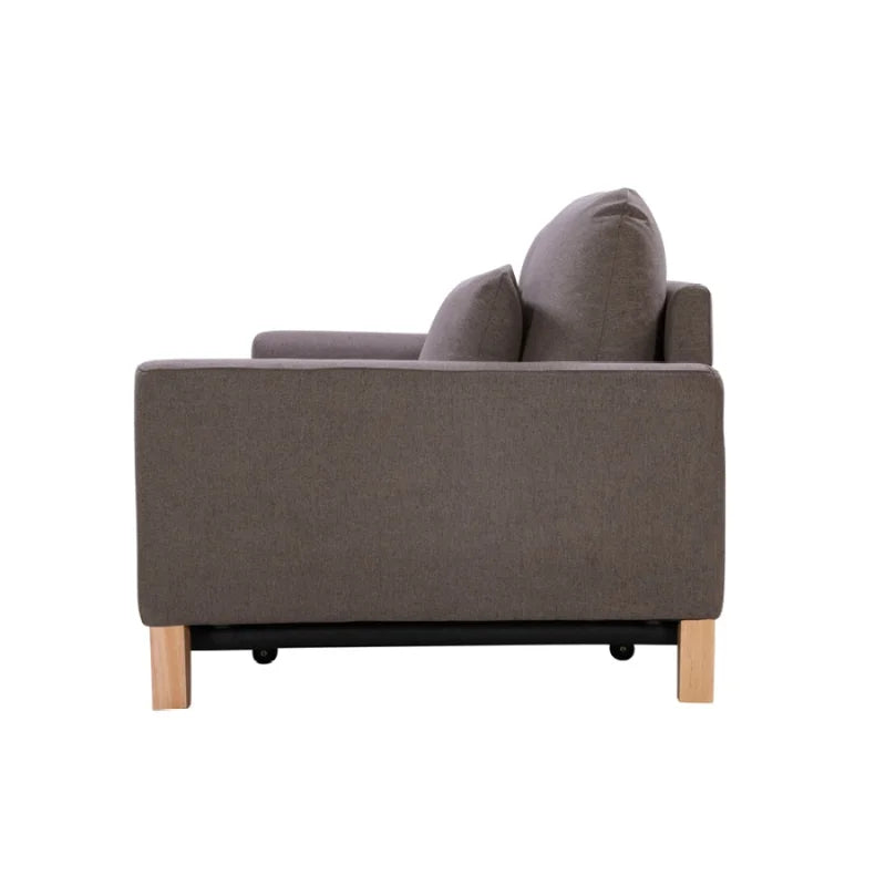 SHASA 2-Seater Pull-Out Sofa Bed - Grey Taupe - Furniture