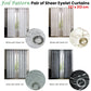 Sheer Eyelet Curtains Pair Black with Silver Foils 137 x