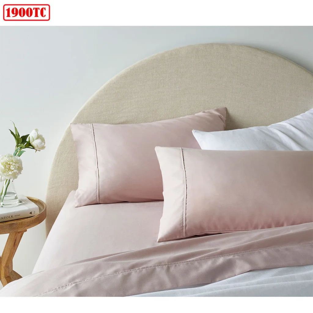Sheet Set Accessorize 1900TC Cotton Rich Blush - King