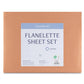 Sheet Set Accessorize Cotton Flannelette 40CM Wall