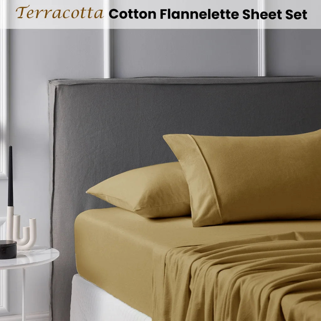 Sheet Set Accessorize Cotton Flannelette 40CM Wall
