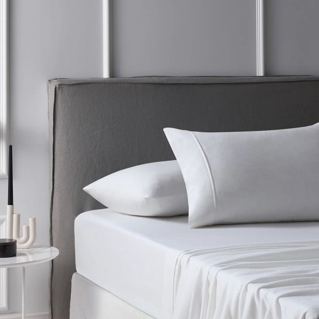 Sheet Set Accessorize Cotton Flannelette 40CM Wall - White