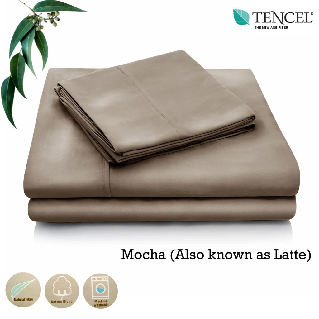 Sheet Set Accessorize Tencel Cotton Blend Mocha (Also Known